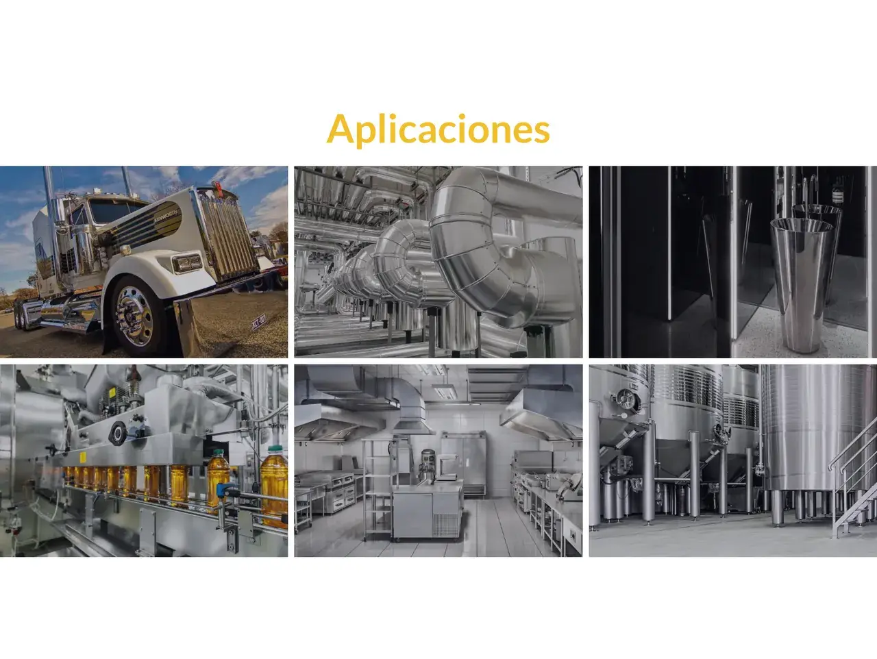 Aplicaciones en el sitio de Aceros Industriales