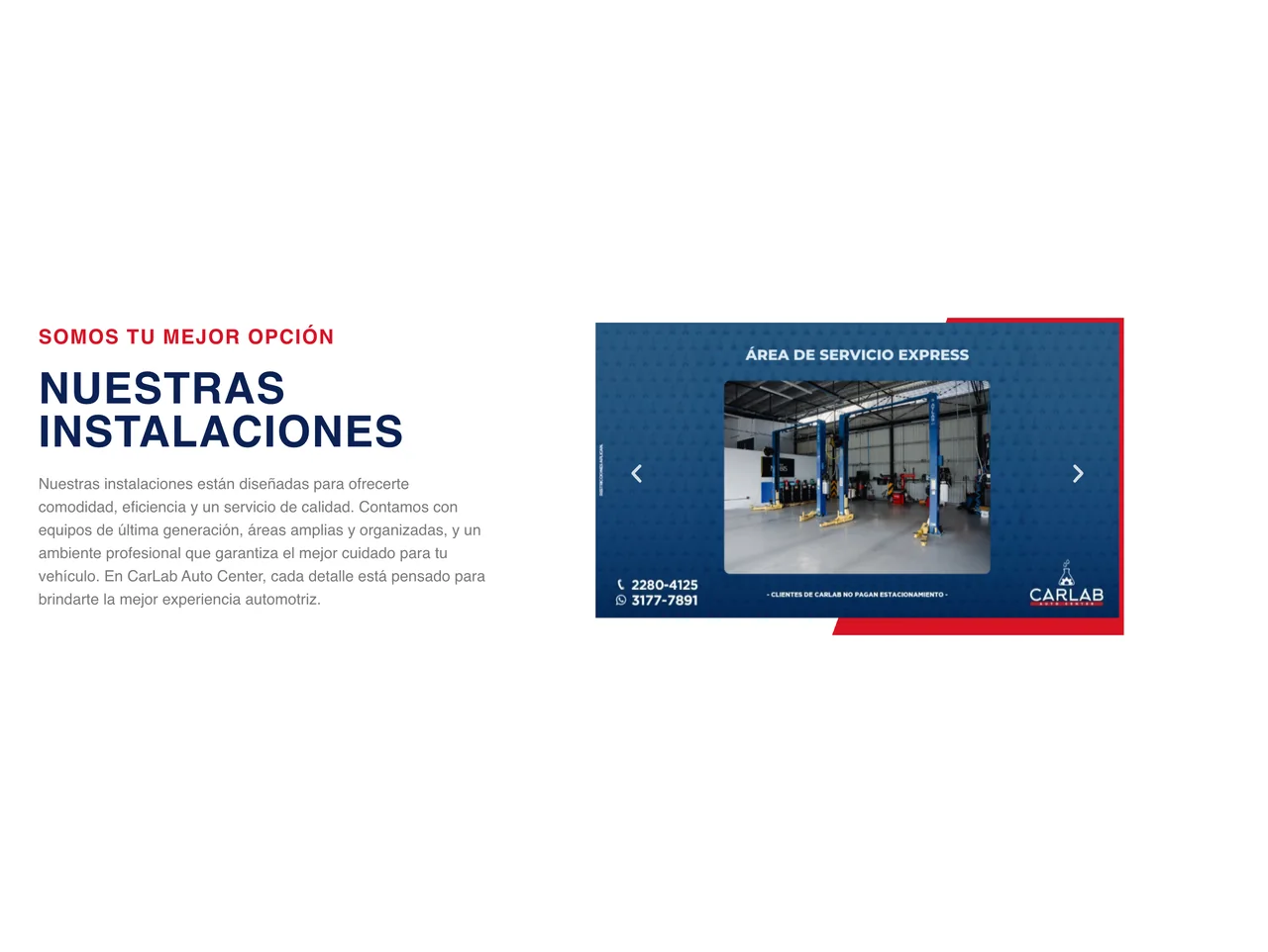 Instalaciones en el sitio de Carlab