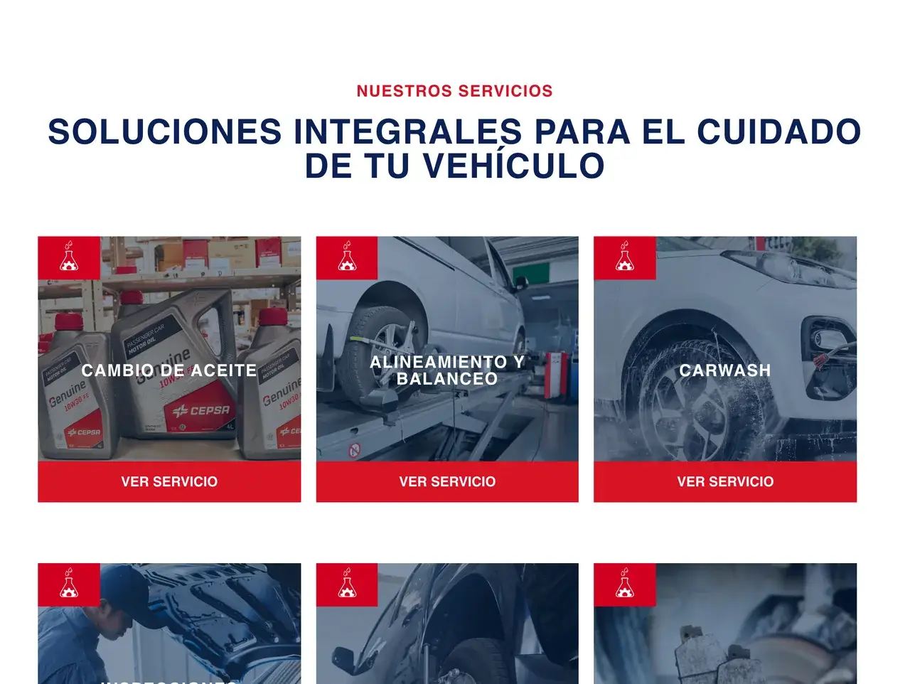Servicios en el sitio de Carlab