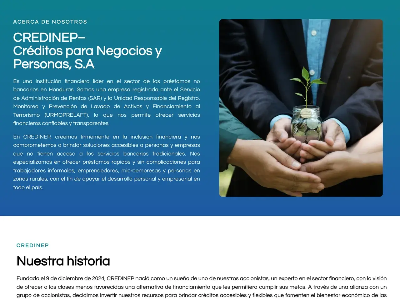 Acerca de nosotros en el sitio de Credinep