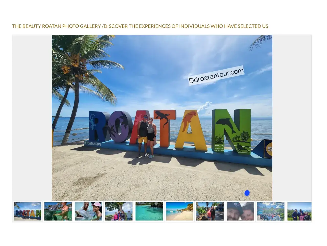 Galería de fotos en el sitio de DD Roatan Tour