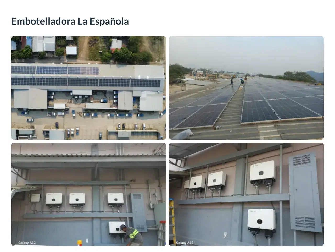 Proyecto industrial en el sitio de Green Energy Honduras