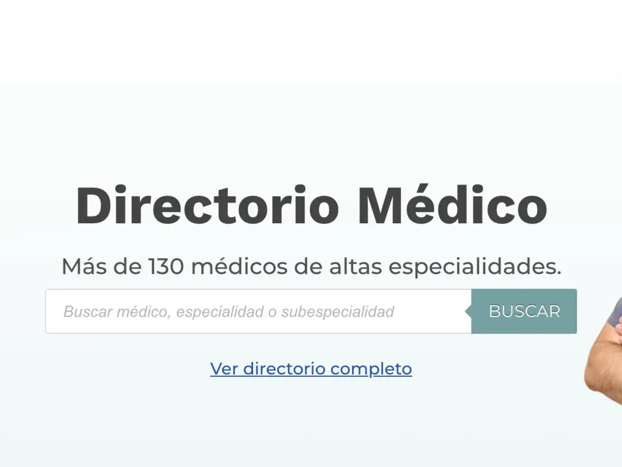 Directorio médico en el sitio de Hospital y Clínicas Viera
