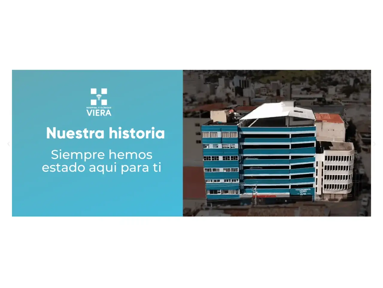 Nuestra historia en el sitio de Hospital y Clínicas Viera