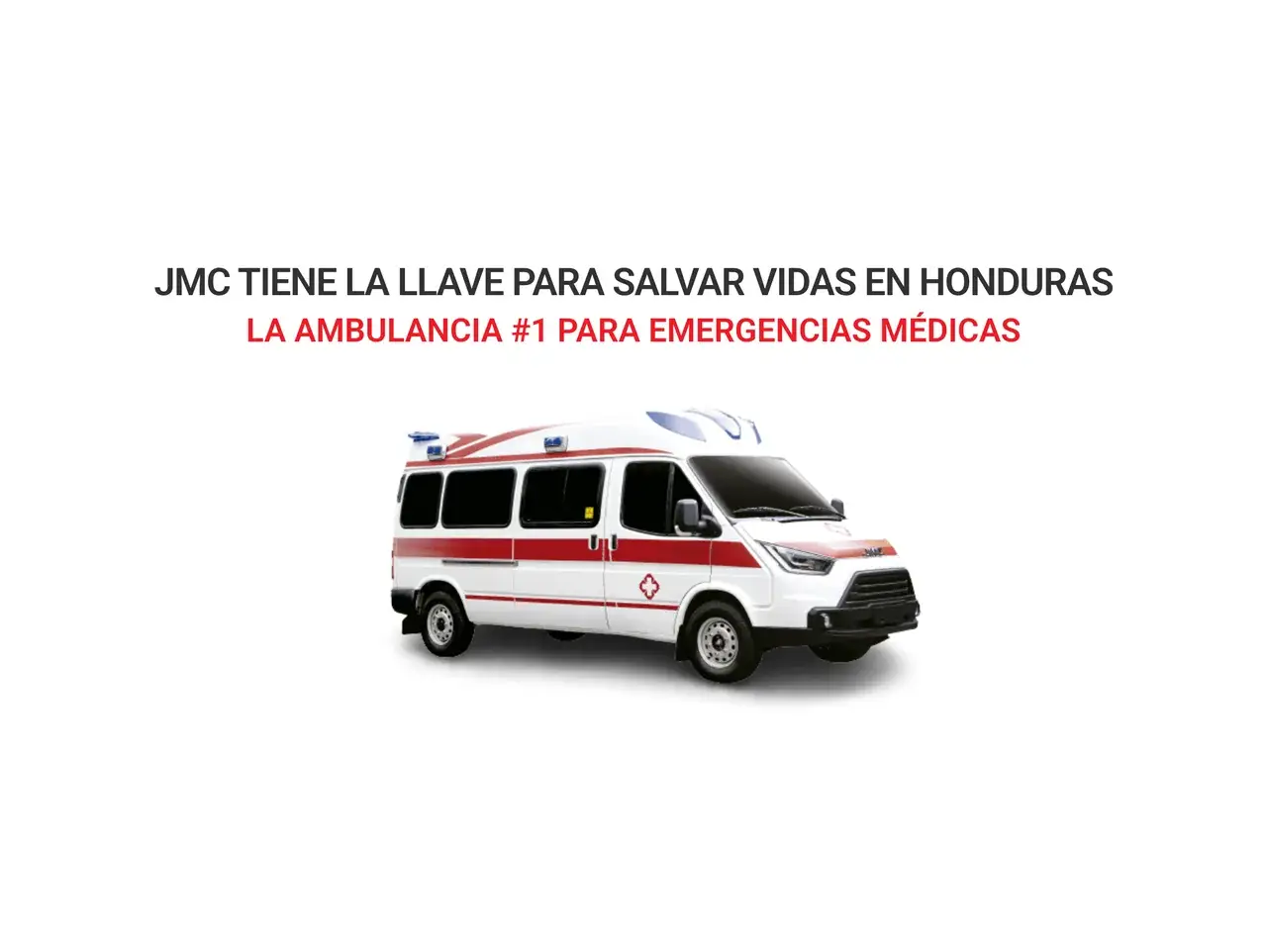 Ambulancia en el sitio de JMC Honduras