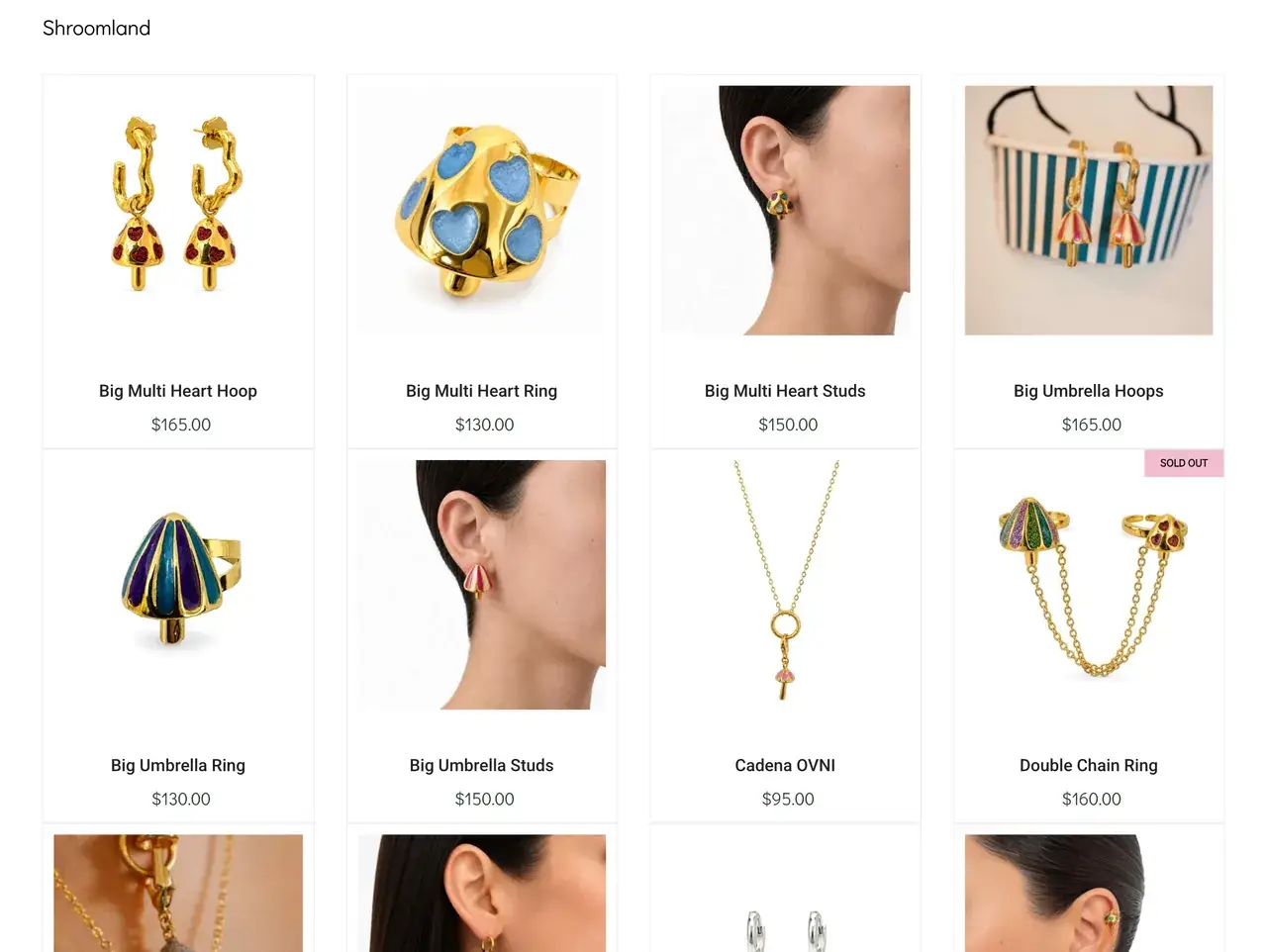 Shroomland en el sitio de Marie Bendeck Jewelry