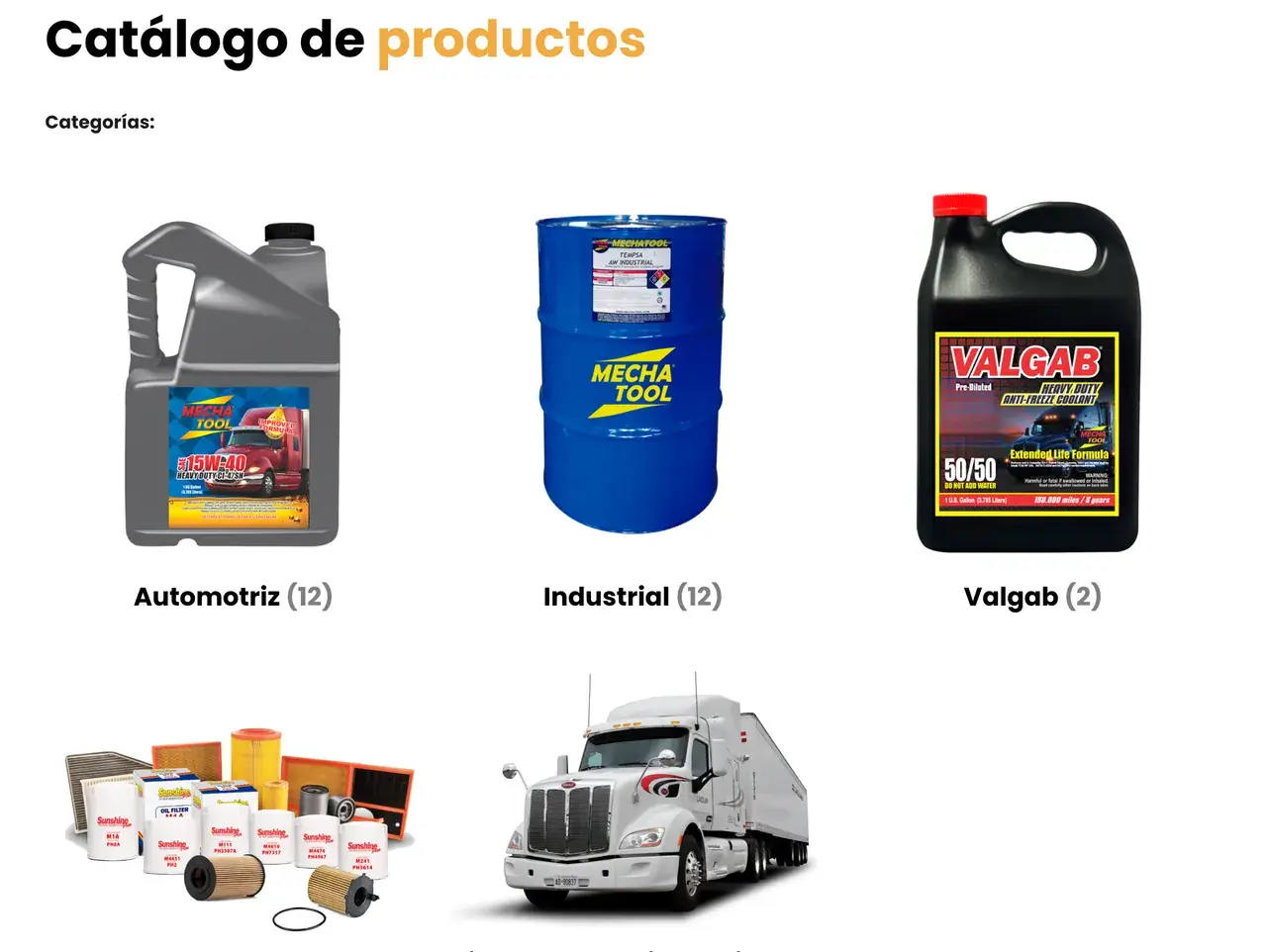Catálogo en el sitio de Mechatool