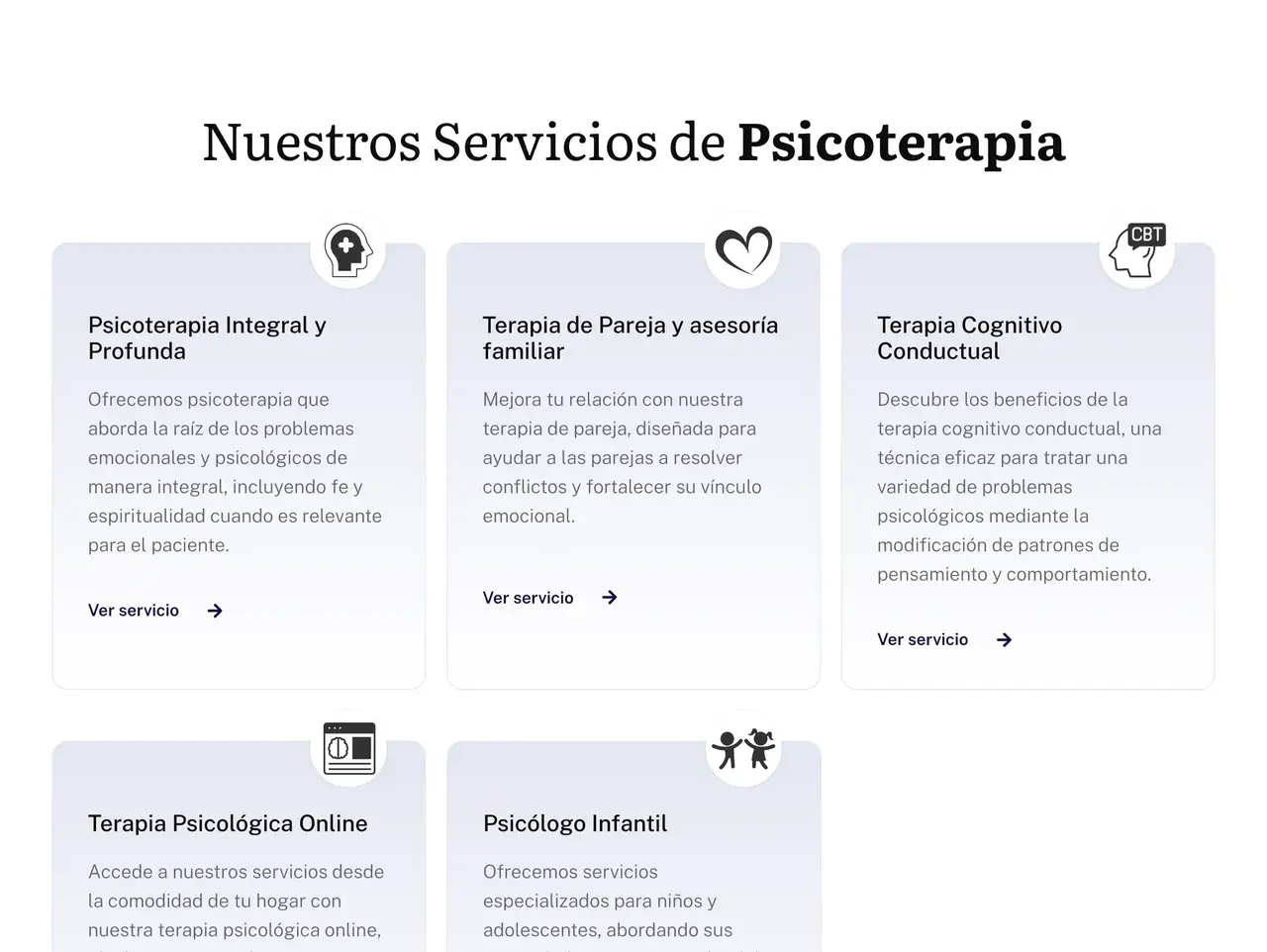 Servicios en el sitio de Metanoia Consulting
