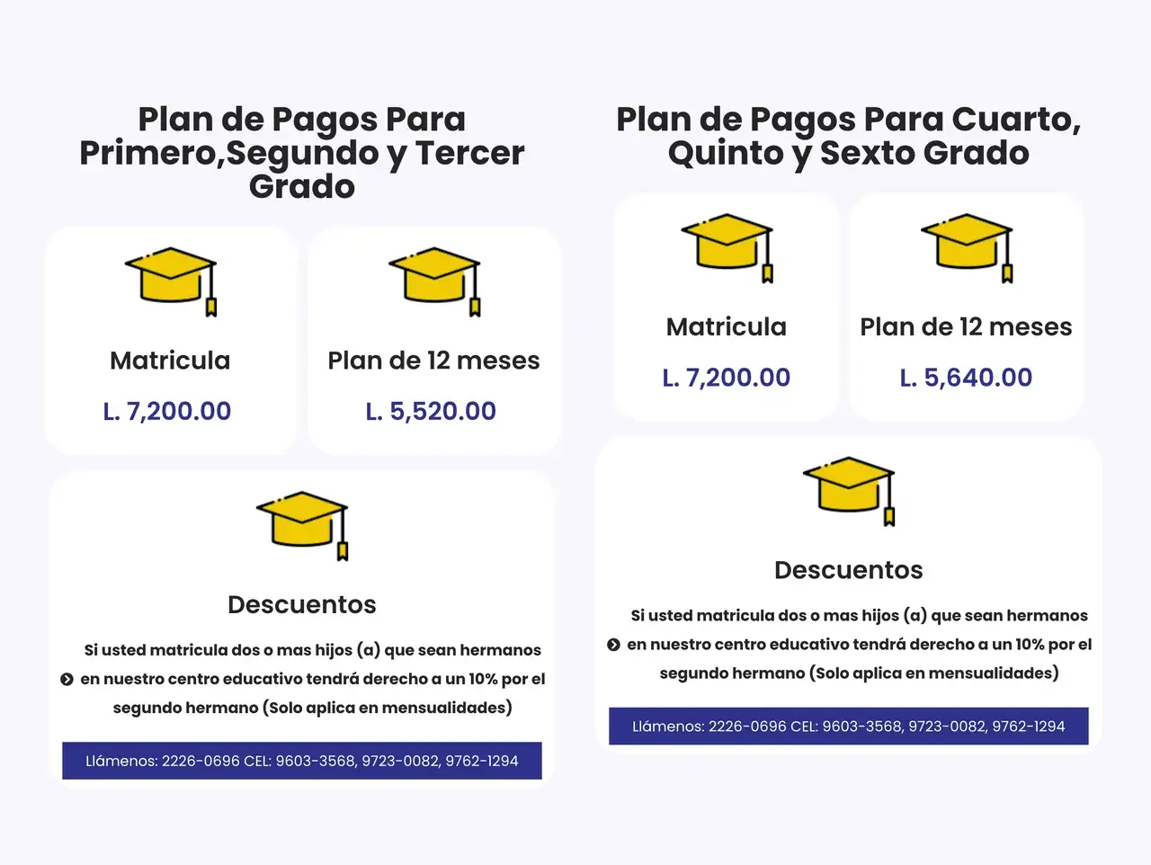 Plan de pagos en el sitio de Panamerican School