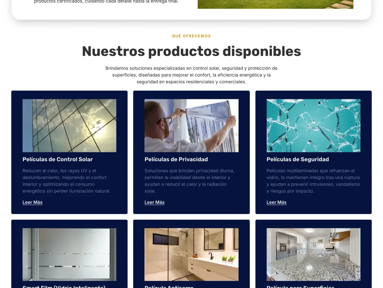 Productos en el sitio de Tecno-Film